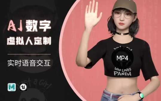 Ai数字人虚拟(智能体)实时语音交互特训营,自行定制超写实角色AI数字人交互技术-副业网创资源站